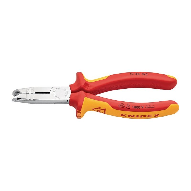 Pince KNIPEX à dénuder longueur 165 mm chromé gaines multicomposant KNIPEX