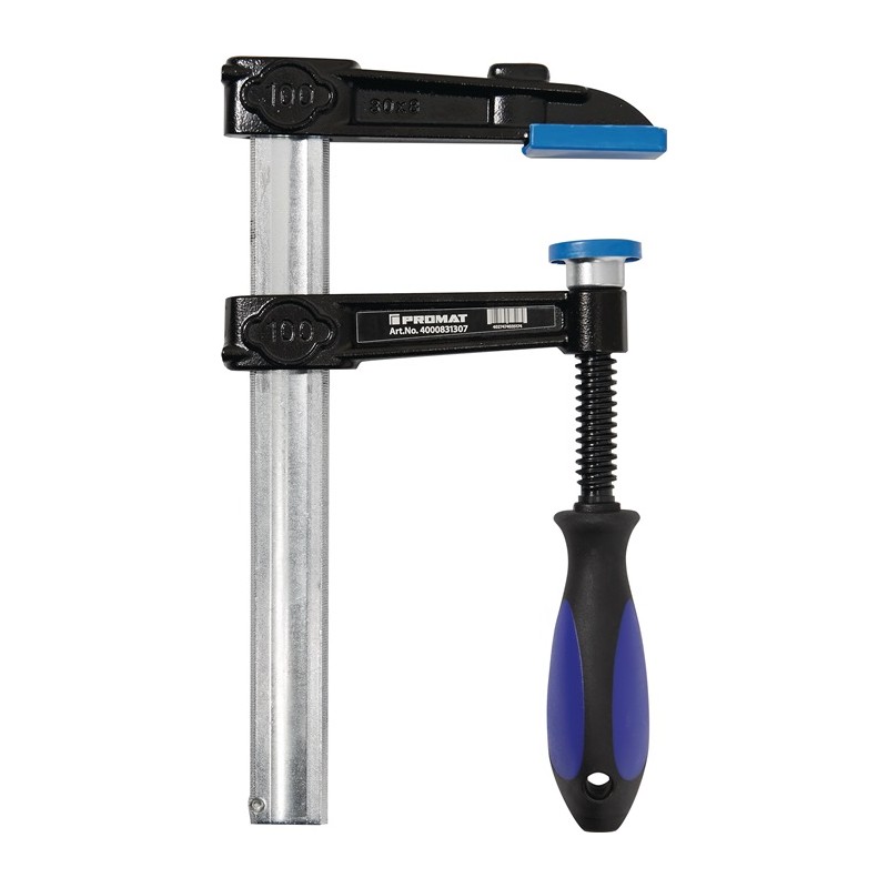 Serre-joint en fonte malléable envergure 400 mm col de cygne 120 mm poignée 3 composants 35 x 11 mm PROMAT Serre-joint en fonte malléable envergure 400 mm col de cygne 120 mm poignée 3 composants 35 x 11 mm PROMAT