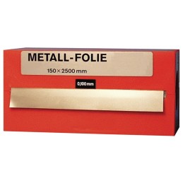 Feuille métallique épaisseur 0,025 mm laiton MS63 longueur 2500 mm largeur 150 mm
