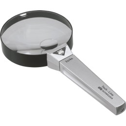 Loupe à main Tech-Line agrandissement 2x/4x D. de lentille 90/20 mm SCHWEIZER