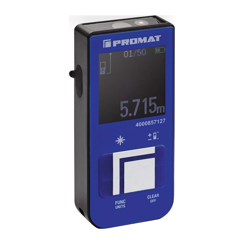 Télémètre laser 15 m ± 3 mm IP 54 PROMAT Télémètre laser 15 m ± 3 mm IP 54 PROMAT