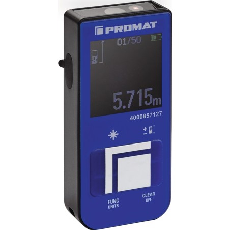 Télémètre laser 15 m ± 3 mm IP 54 PROMAT