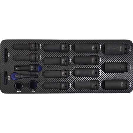 Jeu de douilles Kraft 35 pièces 1/2 po. long, 6 pans PROMAT