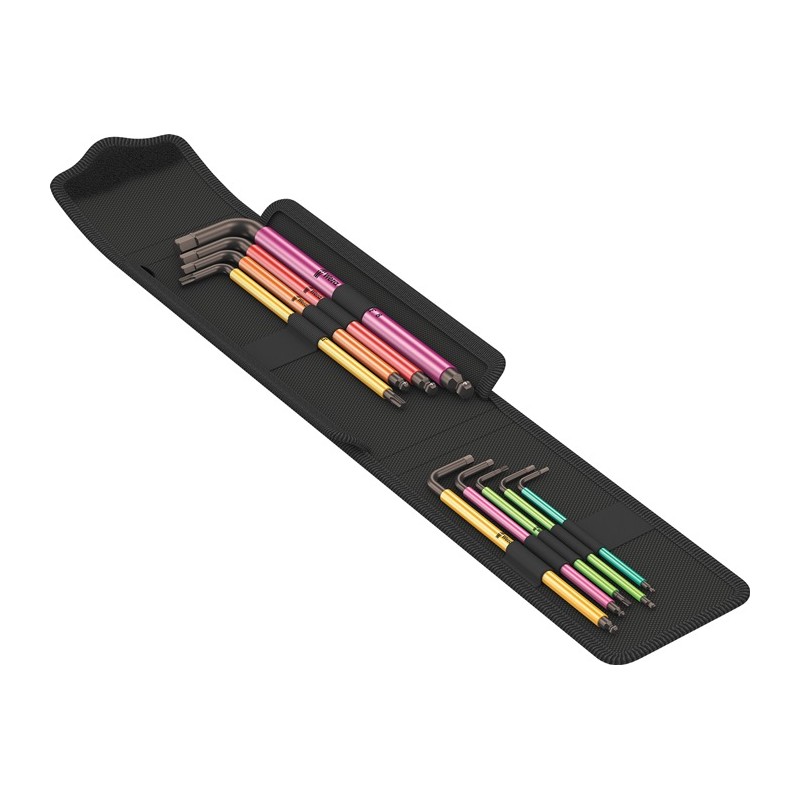 avec tête sphérique sur la branche longue · pour vis à profilé à six pans creux et vis à profilé TORX® femelles · chaque clé a u avec tête sphérique sur la branche longue · pour vis à profilé à six pans creux et vis à profilé TORX® femelles · chaque clé a u