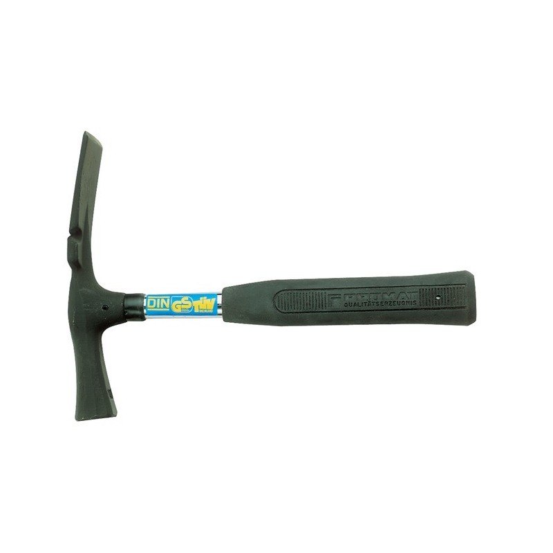 Marteau de maçon PROMAT 600 g rugueuse forme berlinoise tube dacier goujon de sécurité
