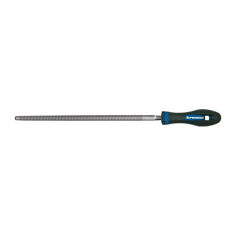 Râpe à bois DIN 7263 E L. 200 mm coupe transv. 8 mm coupe 2 rond Ergonomique bicomposant PROMAT Râpe à bois DIN 7263 E L. 200 mm coupe transv. 8 mm coupe 2 rond Ergonomique bicomposant PROMAT