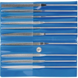 Jeu de limes aiguilles diamantées longueur 140 mm 6 pièces D 126 D 126 PROMAT