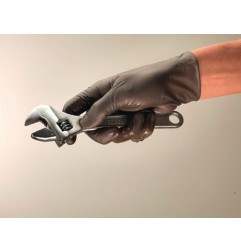 Gant jetable TouchNTuff 93-250 taille 7,5-8 anthracite nitrile EN 374 catégorie EPI III 100 pièces/boîte ANSELL