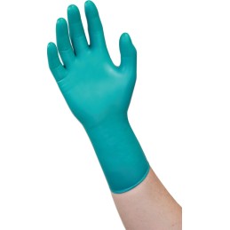 Gant jetable Microflex 93-260 taille 6,5-7 vert/bleu néoprène/nitrile EN 388, EN 374 catégorie EPI III 50 pièces/boîte ANSELL