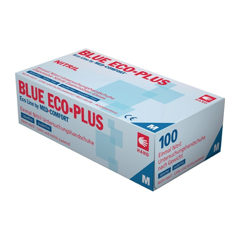 Gant jetable Blue Eco Plus taille M bleu nitrile EN 374, EN 455 catégorie EPI I 100 pièces/boîte AMPRI Gant jetable Blue Eco Plus taille M bleu nitrile EN 374, EN 455 catégorie EPI I 100 pièces/boîte AMPRI
