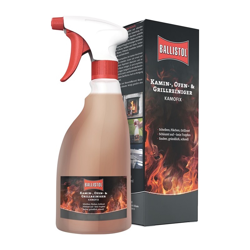 Produit nettoyant p. cheminées et fours KAMOFIX 750 ml flacon pulvérisateur BALLISTOL Produit nettoyant p. cheminées et fours KAMOFIX 750 ml flacon pulvérisateur BALLISTOL