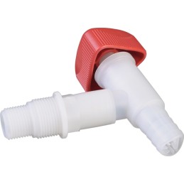 Robinet de sortie HDPE / LDPE R 1/2 + R 3/4 " HÜNERSDORFF