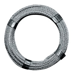   Câble en acier D. 2,0-3,0 mm long. 10 m 6 x 7 + 1 FE force de rupture minimum 2,34 kN acier, galvanisé avec gainage plastique