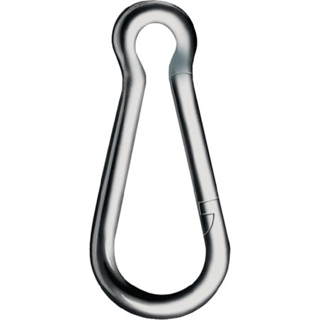 Mousqueton DIN 5299, forme C longueur 50 mm épaisseur de fil 5 mm capacité de charge 100 kg galvanisé