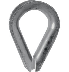 Cosse de câble DIN 6899 forme B 3 mm taille nominale de la corde 2,5 mm électrogalvanisé avec rainure profonde 