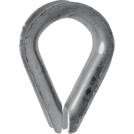 Cosse de câble DIN 6899 forme B 3 mm taille nominale de la corde 2,5 mm électrogalvanisé avec rainure profonde 