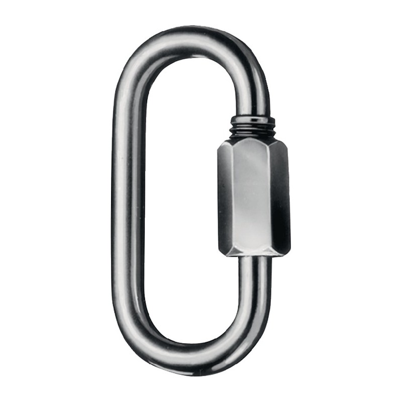 Maillon d'attache rapide taille 4 H. intérieure 33 mm l. douv. 5,5 mm galvanisé Maillon d'attache rapide taille 4 H. intérieure 33 mm l. douv. 5,5 mm galvanisé