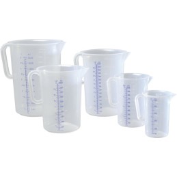 Pichet doseur 500 ml polypropylène transparent D90xH135 mm poignée fermée HÜNERSDORFF