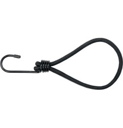 Boucle de serrage longueur totale 140 mm épaisseur 5 mm avec crochet caoutchouc