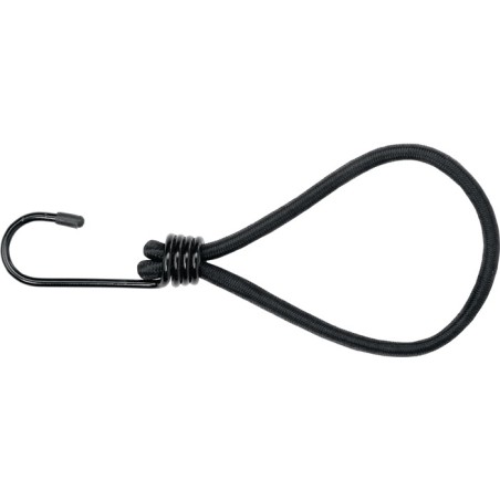 Boucle de serrage longueur totale 140 mm épaisseur 5 mm avec crochet caoutchouc