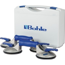 Set de ventouses de levage blue line capacité de charge 60 kg D. tête 120 mm 2 têtes alu VERIBOR