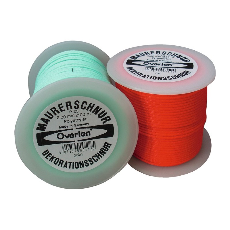Fil pour peintres longueur 50 m D. 1,7 mm 30 kg polyéthylène vert Fil pour peintres longueur 50 m D. 1,7 mm 30 kg polyéthylène vert