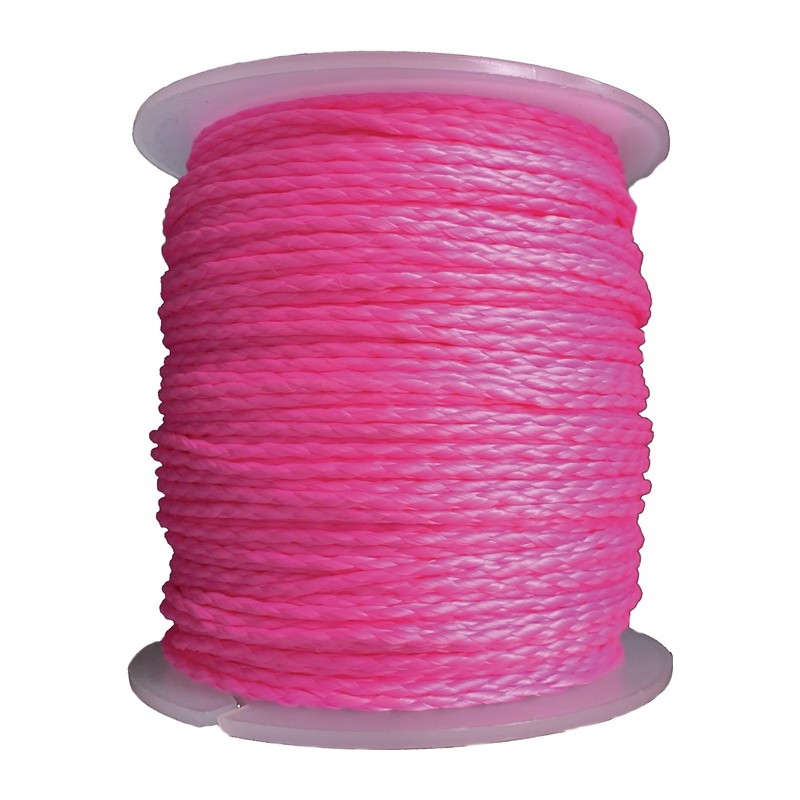 Fil de pavés longueur 100 m D. 1,7 mm 30 kg polypropylène rose Fil de pavés longueur 100 m D. 1,7 mm 30 kg polypropylène rose