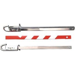 Tige de remorquage acier galvanisé L750xl170xH60 mm poids 1,1 kg, rouge-blanc avec sac de rangement