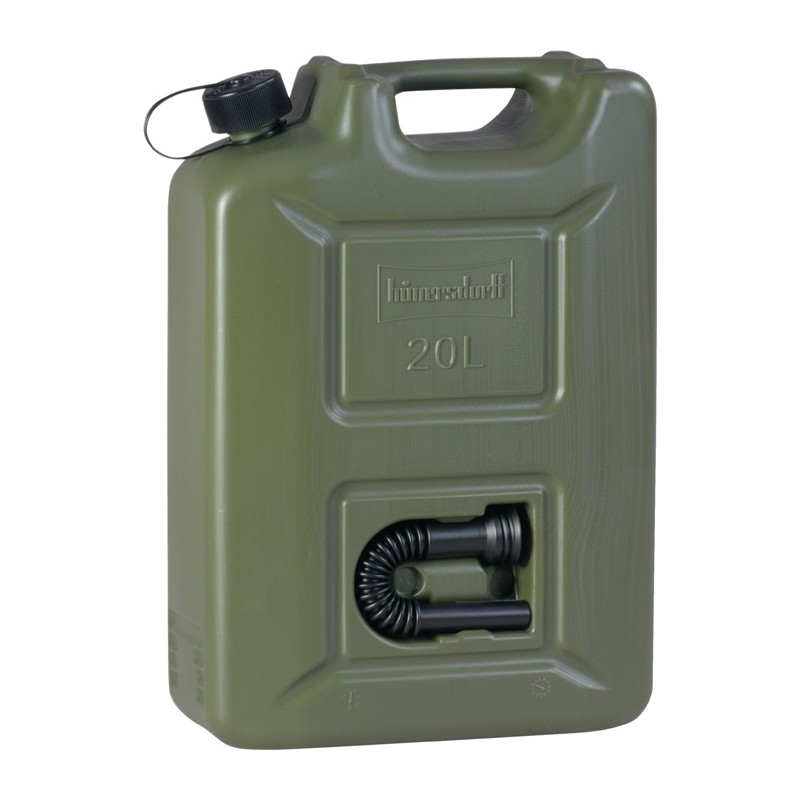 Bidon pour carburant profil contenu 20 l vert olive HDPE L350xl165xH495 mm HÜNERSDORFF Bidon pour carburant profil contenu 20 l vert olive HDPE L350xl165xH495 mm HÜNERSDORFF