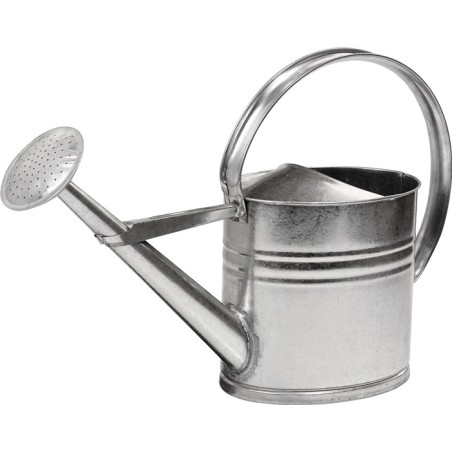 Arrosoir 10 l argent métal galvanisé
