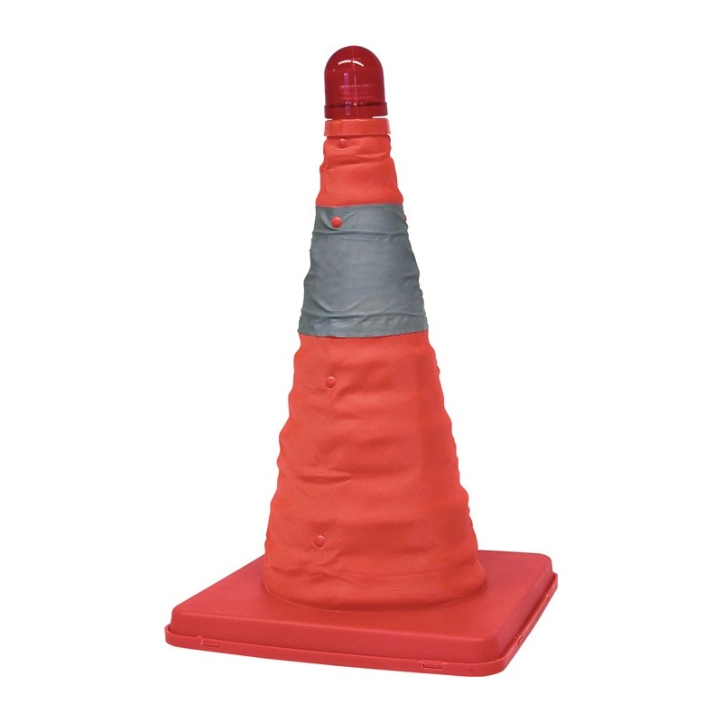 Cône de signalisation hauteur 390 mm pliable, avec couverture en nylon poids 0,51 kg, 25 x 25 cm Cône de signalisation hauteur 390 mm pliable, avec couverture en nylon poids 0,51 kg, 25 x 25 cm
