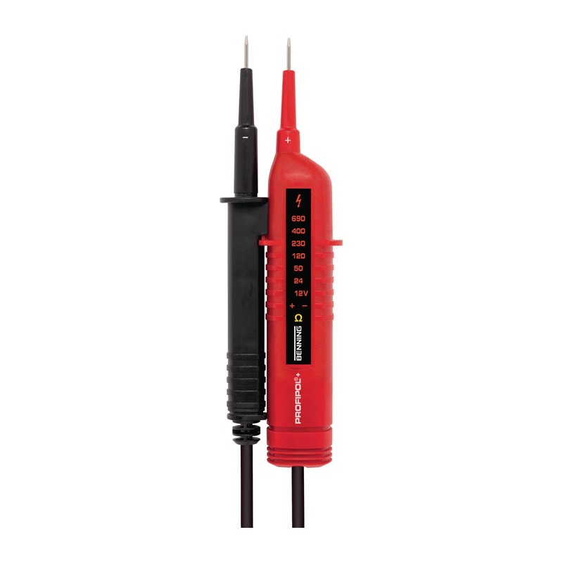 Testeur de tension/continuité PROFIPOL®+ 12-690 V AC/DC CAT III 600V/CAT II 690 V BENNING Testeur de tension/continuité PROFIPOL®+ 12-690 V AC/DC CAT III 600V/CAT II 690 V BENNING