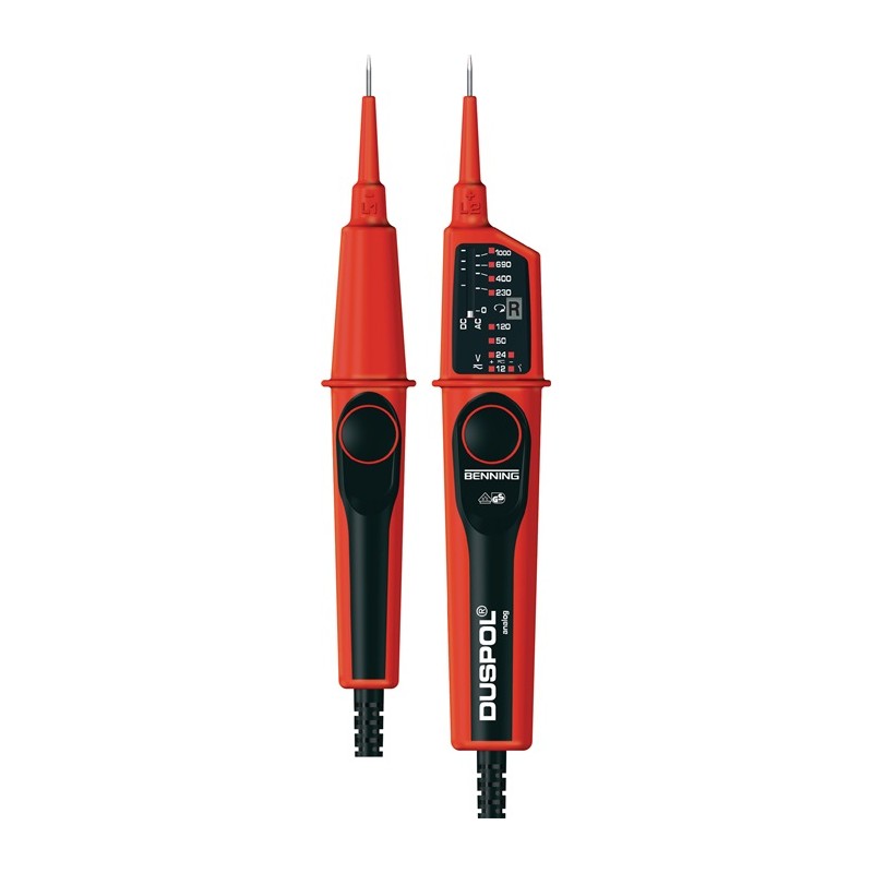 Détecteur de tension DUSPOL® analog 12-1000 V AC/DC bipolaire BENNING Détecteur de tension DUSPOL® analog 12-1000 V AC/DC bipolaire BENNING