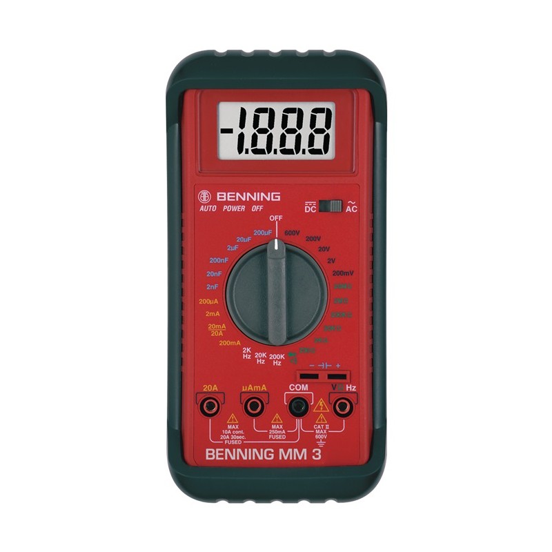 Multimètre MM 3 0,1 mV-600 V AC/DC RMS BENNING Multimètre MM 3 0,1 mV-600 V AC/DC RMS BENNING