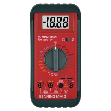 Multimètre MM 3 0,1 mV-600 V AC/DC RMS BENNING