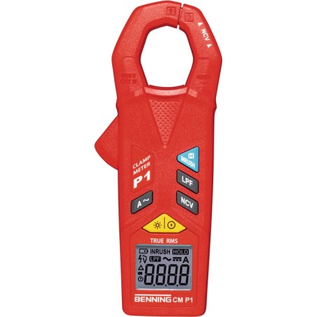 Multimètre à pince ampèremétrique CM P1 0,01 A-400 A AC CAT III 600 V av.piles/câble de mesure/sac BENNING