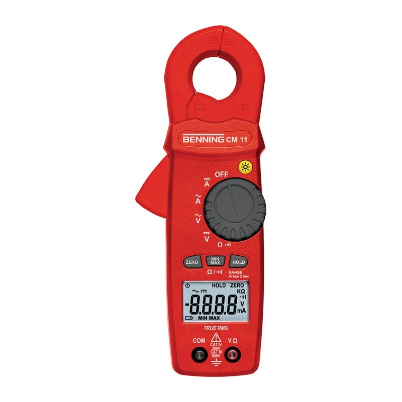 Multimètre à pince ampèremétrique CM 11 0,1 mA-20 A AC, 0,1 mA-10 A DC CAT IV 300 V BENNING Multimètre à pince ampèremétrique CM 11 0,1 mA-20 A AC, 0,1 mA-10 A DC CAT IV 300 V BENNING
