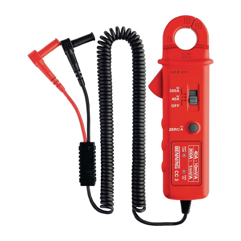 Adaptateur pour pince ampérométr. AC/DC CC 3 0,2-300 A courant alternatif/courant continu ouverture des pinces maxi. 25 mm BENNI Adaptateur pour pince ampérométr. AC/DC CC 3 0,2-300 A courant alternatif/courant continu ouverture des pinces maxi. 25 mm BENNI