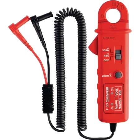 Adaptateur pour pince ampérométr. AC/DC CC 3 0,2-300 A courant alternatif/courant continu ouverture des pinces maxi. 25 mm BENNI