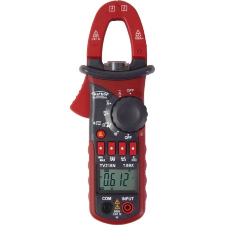 Pince ampèremétrique TV 216N 10 mA-600 A AC, 10 mA-600 A DC CAT III 600 V TESTBOY