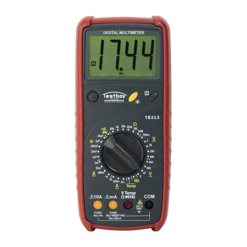 Multimètre numérique Testboy 313 0-600 V AC, 0-600 V DC RMS TESTBOY Multimètre numérique Testboy 313 0-600 V AC, 0-600 V DC RMS TESTBOY
