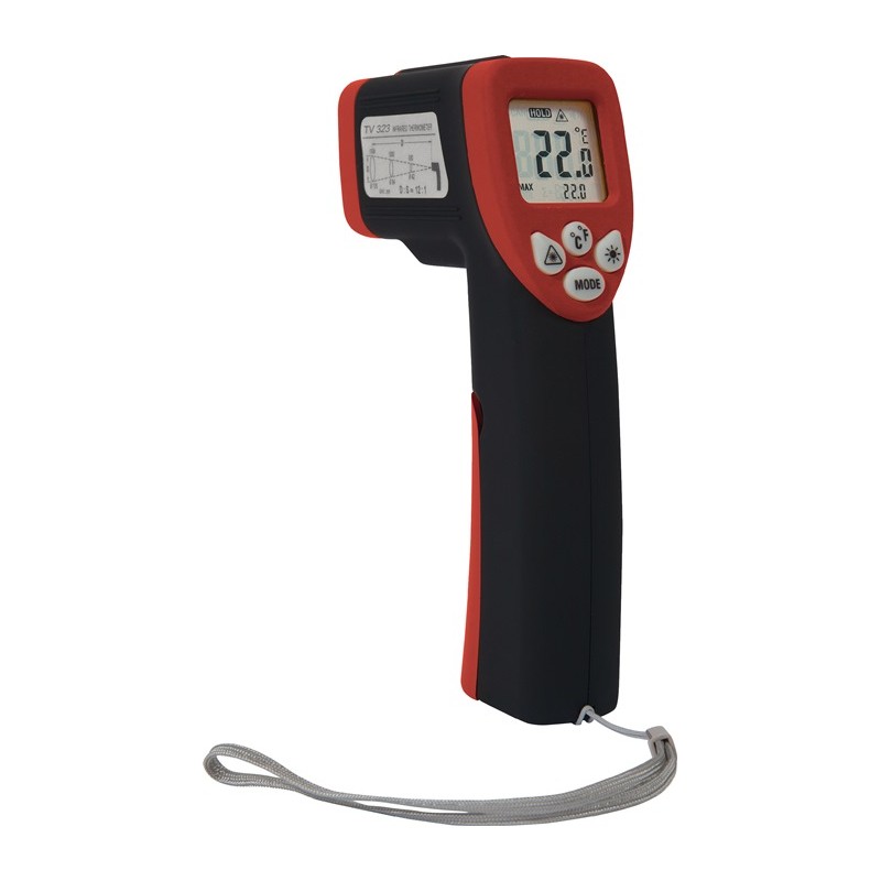 Thermomètre à infrarouge TV 323 - 50 à 550 degr. C ±2 degr. C 2 x de type AAA TESTBOY Thermomètre à infrarouge TV 323 - 50 à 550 degr. C ±2 degr. C 2 x de type AAA TESTBOY