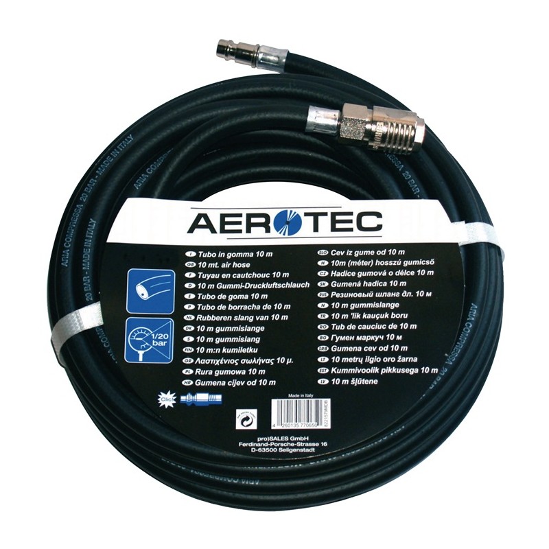 Tuyau pour air comprimé D. intérieur 9 mm longueur 10 m raccord DN 7,2 AEROTEC Tuyau pour air comprimé D. intérieur 9 mm longueur 10 m raccord DN 7,2 AEROTEC