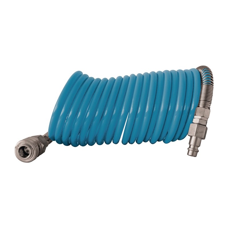 Set de tuyaux spiralés D. intérieur 10 mm D. ext. 12 mm longueur 5 m raccord DN 7,2 EWO Set de tuyaux spiralés D. intérieur 10 mm D. ext. 12 mm longueur 5 m raccord DN 7,2 EWO