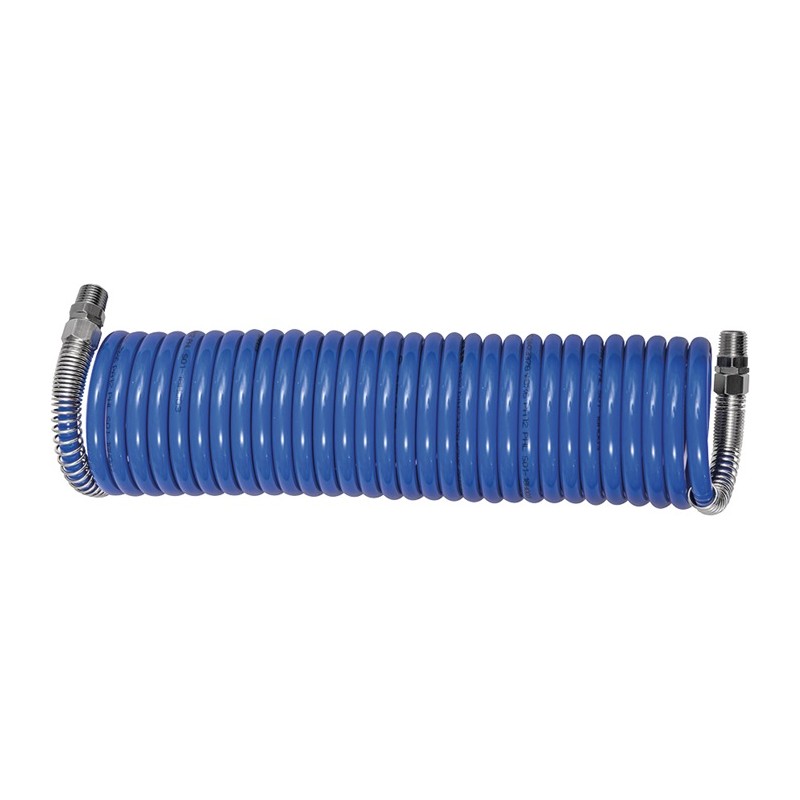 Set de tuyaux spiralés D. intérieur 6 mm D. ext. 8 mm longueur 5 m R 1/4 po. rouleau RIEGLER Set de tuyaux spiralés D. intérieur 6 mm D. ext. 8 mm longueur 5 m R 1/4 po. rouleau RIEGLER