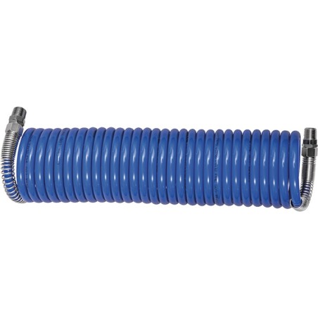 Set de tuyaux spiralés D. intérieur 6 mm D. ext. 8 mm longueur 5 m R 1/4 po. rouleau RIEGLER