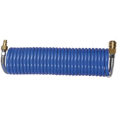 Set de tuyaux spiralés D. intérieur 6 mm D. ext. 8 mm longueur 5 m raccord DN 7,2 rouleau RIEGLER
