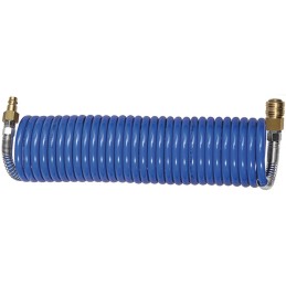 Set de tuyaux spiralés D. intérieur 9 mm D. ext. 12 mm longueur 5 m raccord DN 7,2 rouleau RIEGLER