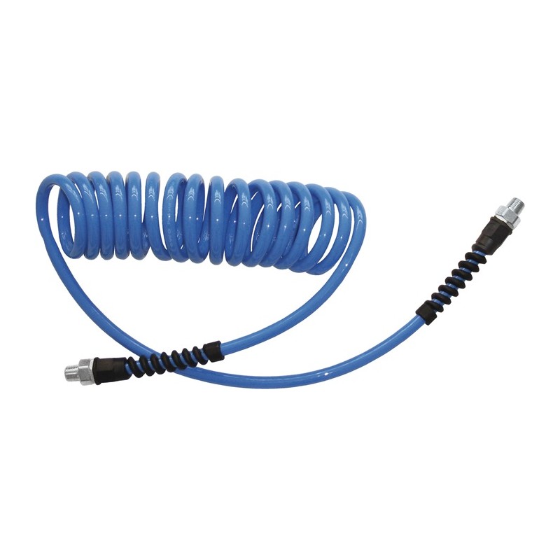Set de tuyaux spiralés D. intérieur 6,5 mm D. ext. 10 mm longueur 3,5 m G 1/4 po. EWO Set de tuyaux spiralés D. intérieur 6,5 mm D. ext. 10 mm longueur 3,5 m G 1/4 po. EWO