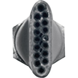 Buse plate Serie 22 filetage extérieur laiton nickelé longueur 100 mm largeur 21 mm RIEGLER